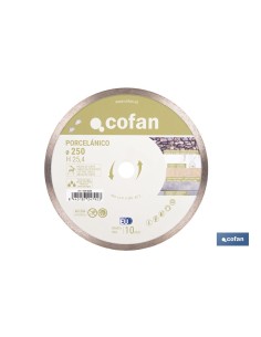 DISCO PORCELANICO MAQUINAS DE MESA 250mm - H25,4