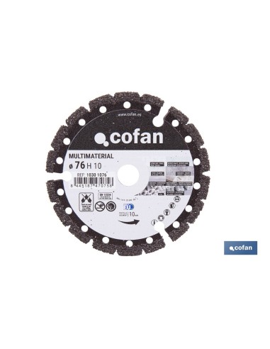 DISCO DIAM. MULTIMATERIAL 76MM H10