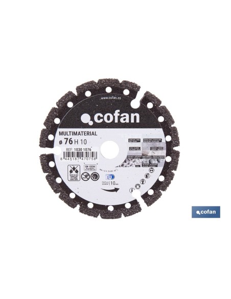 DISCO DIAM. MULTIMATERIAL 76MM H10
