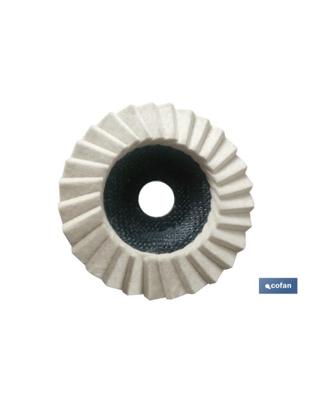 DISCO LAMINAS FIELTRO P/ PULIR ø125 G-D5/H25
