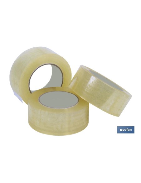 PRECINTO ACRILICO TRANSPARENTE 45 Micras 48MM X 132MTS