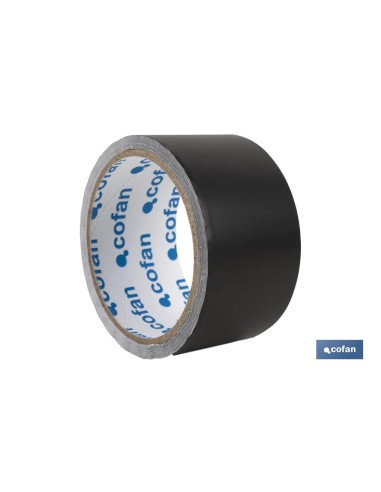 CINTA DE ALUMINIO NEGRA 30 MICRAS 50 MM X 10 M