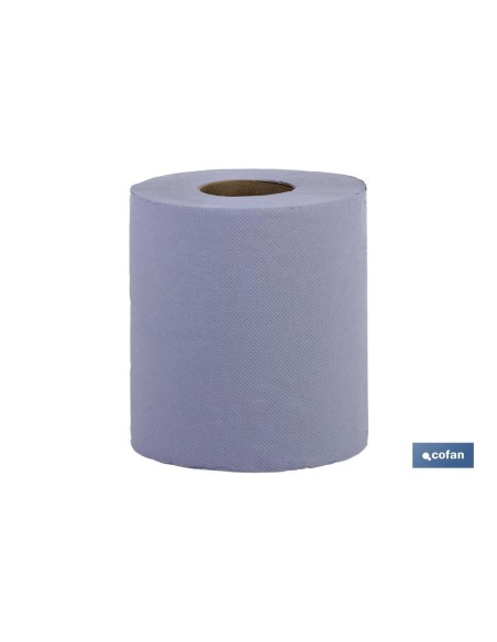 PAPEL SECAMANOS RECICLADO AZUL 90MTS (6ROLLOS)