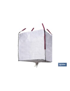 BIG BAG ESCOMBROS 90x90x90cms BLANCO C/VALV.DESCARGA