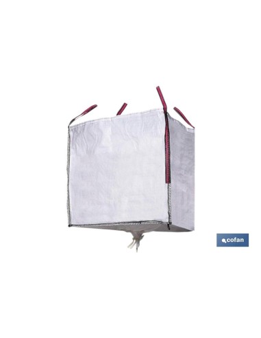 BIG BAG ESCOMBROS 90x90x90cms BLANCO C/VALV.DESCARGA