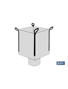 BIG BAG ESCOMBROS 90x90x90cms BLANCO C/VALV.DESCARGA 2