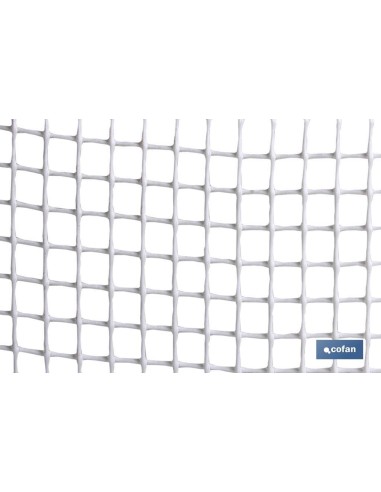 MALLA PLAST. CUADRADA JARDIN 10mm BLANCO 1x25m