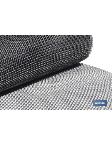 MALLA PLAST. CUADRADA JARDIN 10mm GRIS PLATA 1x25m