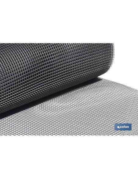MALLA PLAST. CUADRADA JARDIN 10mm GRIS PLATA 1x25m