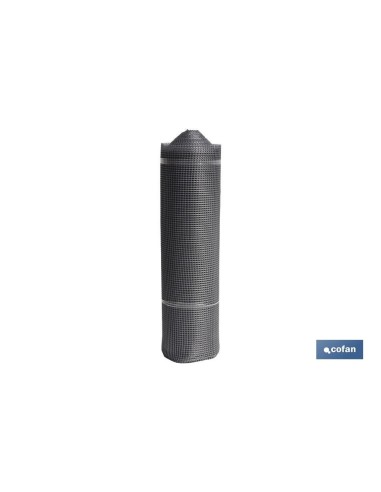 MALLA PLAST. CUADRADA JARDIN 10mm GRIS PLATA 1x25m