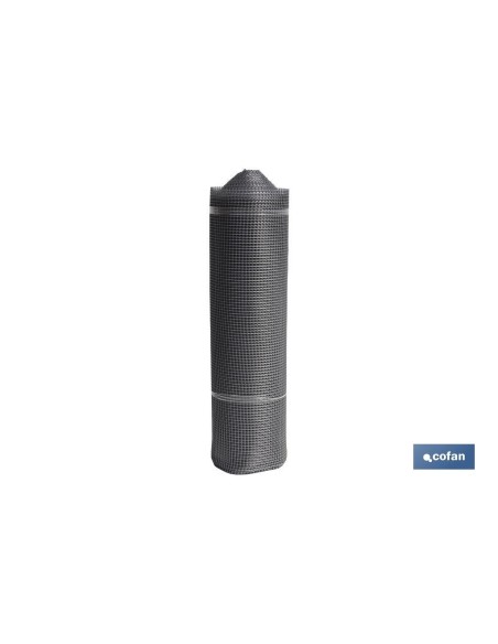 MALLA PLAST. CUADRADA JARDIN 10mm GRIS PLATA 1x25m