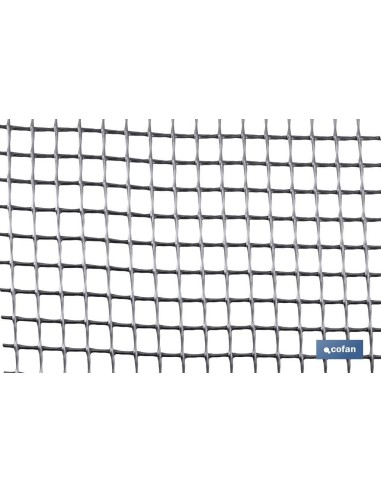 MALLA PLAST. CUADRADA JARDIN 10mm GRIS PLATA 1x25m