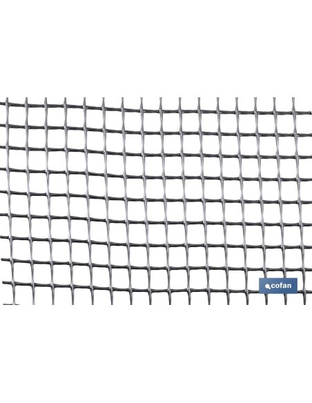MALLA PLAST. CUADRADA JARDIN 10mm GRIS PLATA 1x25m