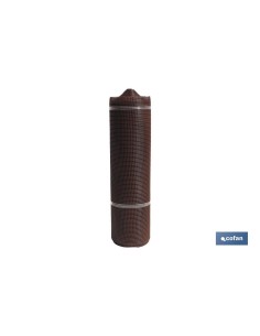 MALLA PLAST. CUADRADA JARDIN 10mm MARRON 1x25m 2