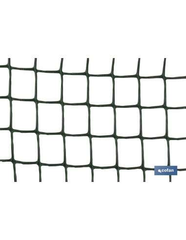 MALLA PLAST. CUADRADA JARDIN 20mm VERDE 1x25m