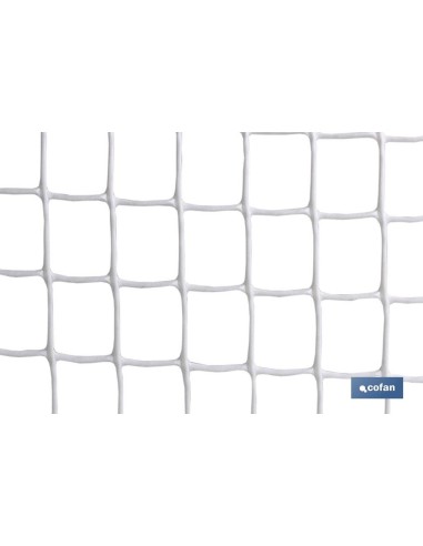 MALLA PLAST. CUADRADA JARDIN 20mm BLANCO 1x25m