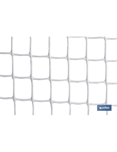 MALLA PLAST. CUADRADA JARDIN 20mm BLANCO 1x25m