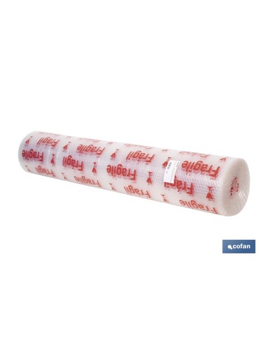 ROLLO DE PLÁSTICO DE BURBUJA FRÁGIL 40 G/M2, 1,2 X 10 M