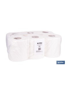 PAPEL SECAMANOS VIRGEN EXTRALAMINADO DE 2 CAPAS 90 M (6 ROLLOS)