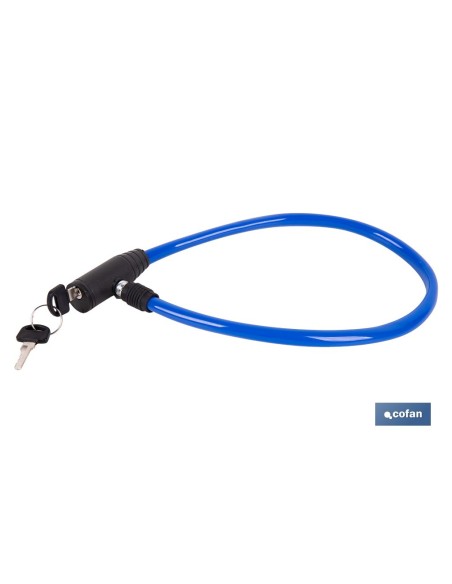CANDADO DE BICICLETA CON CABLE DE ACERO Ø5 MM 500 MM