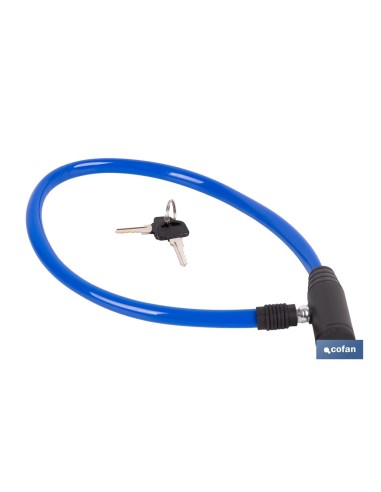 CANDADO DE BICICLETA CON CABLE DE ACERO Ø5 MM 500 MM