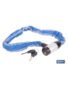 CANDADO DE CADENA ACERO CEMENTADO Ø6 MM CON FUNDA DE NYLON 900 MM 2