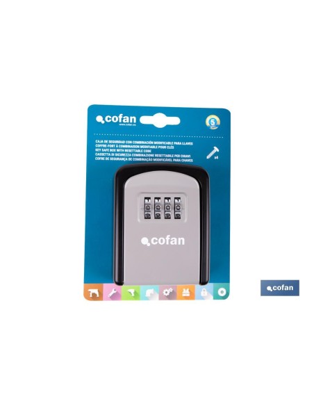 CAJA DE SEGURIDAD CON COMBINACIÓN MODIFICABLE PARA LLAVES