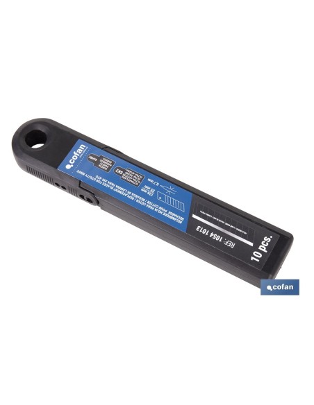 RECAMBIO 10 UDS. HOJA NEGRA SK2 65HRC PARA CÚTER 25 X 126 X 0,7 MM