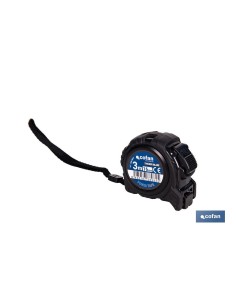 FLEXÓMETRO HOJA NEGRA DOBLE CARA 16 MM X 3 M