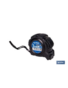 FLEXÓMETRO HOJA NEGRA DOBLE CARA 19 MM X 3 M