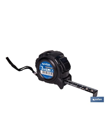 FLEXÓMETRO HOJA NEGRA DOBLE CARA 19 MM X 3 M