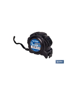 FLEXÓMETRO HOJA NEGRA DOBLE CARA 19 MM X 5 M