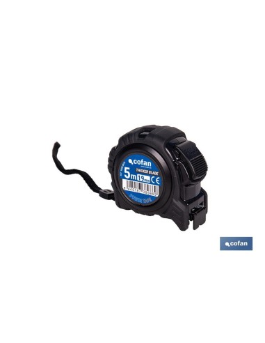 FLEXÓMETRO HOJA NEGRA DOBLE CARA 19 MM X 5 M