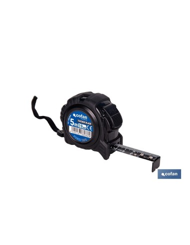 FLEXÓMETRO HOJA NEGRA DOBLE CARA 19 MM X 5 M
