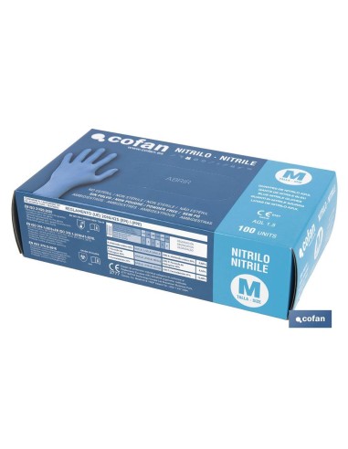 CAJA 100 UNDS. GUANTES DE NITRILO T - M
