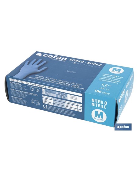 CAJA 100 UNDS. GUANTES DE NITRILO T - M