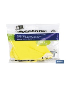 GUANTE AMARILLO LATEX FLOCADO T 9 2