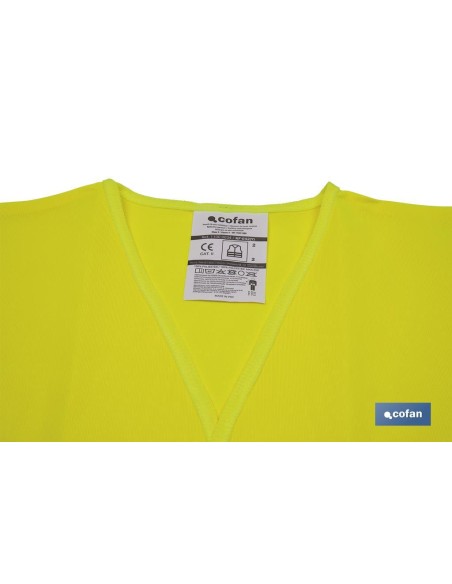 CHALECO AMARILLO REFLECTANTE P/NIÑOS