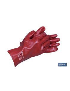 GUANTE PVC ESTANCO ROJO DE 27 Cms.