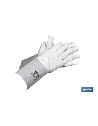 GUANTE VACUNO C/MANGUITO 13CMS T-9