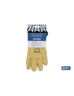 GUANTES PIEL VACUNO AMARILLO T-9 2
