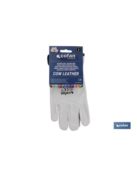 BLÍSTER DE GUANTE DE PIEL VACUNO GRIS TALLA 11 VENTA UNITARIA