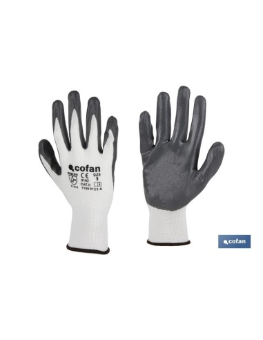 GUANTE 100% POLIEST. IMPREG. NITRILO GRIS T-7