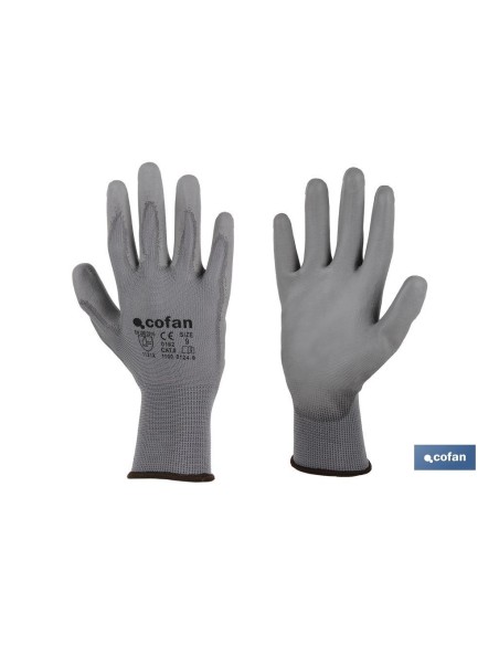 BLISTER G.100% POLIEST. IMPREG. PU GRIS T-11 venta unitaria