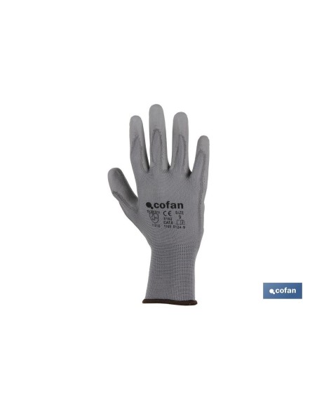 BLISTER G. 100% POLIEST. IMPREG. PU GRIS T-8