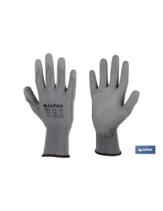 BLISTER G. 100% POLIEST. IMPREG. PU GRIS T-9 BL