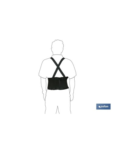 FAJA DE TRABAJO CON TIRANTES TALLA XL