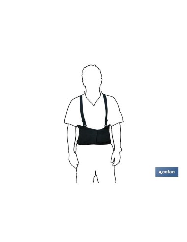 FAJA DE TRABAJO CON TIRANTES TALLA XXL