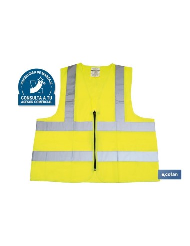 CHALECO AMARILLO CON CREMALLERA T-XL