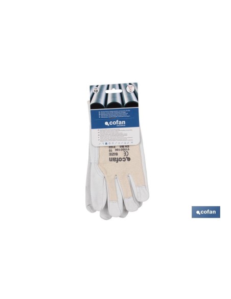 GUANTE PIEL VACUNO DORSO DESCUB. T-9